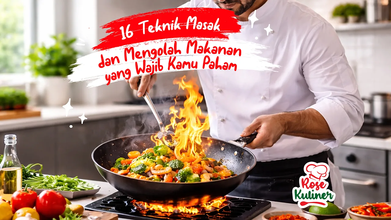 16 Teknik Memasak dan Mengolah Makanan yang Wajib Kamu Pahami