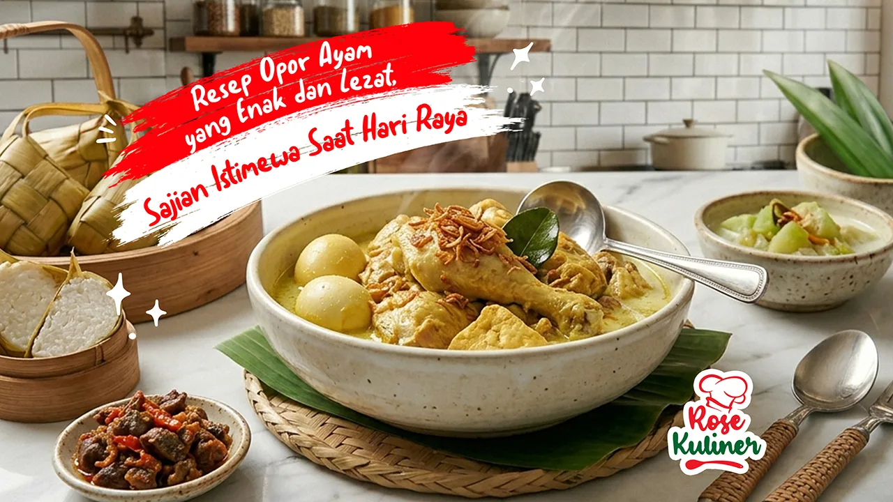 Resep Opor Ayam yang Enak dan Lezat, Sajian Istimewa Saat Hari Raya