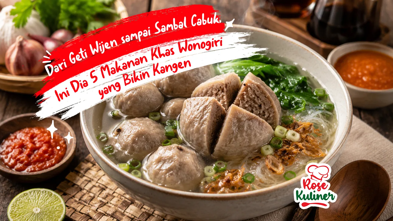 Dari Geti Wijen sampai Sambal Cabuk, Ini Dia 5 Makanan Khas Wonogiri yang Bikin Kangen