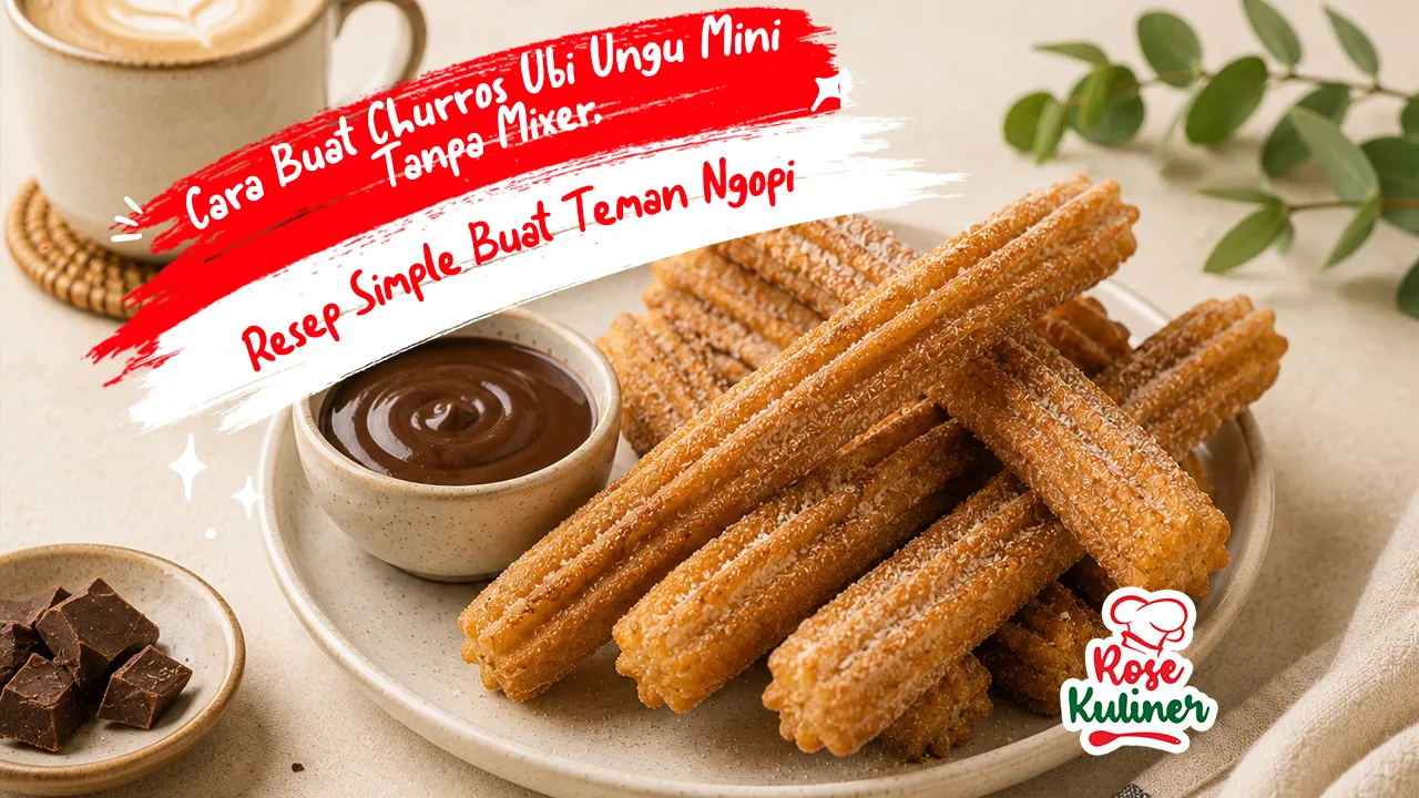 Cara Buat Churros Ubi Ungu Mini Tanpa Mixer, Resep Simple Buat Teman Ngopi